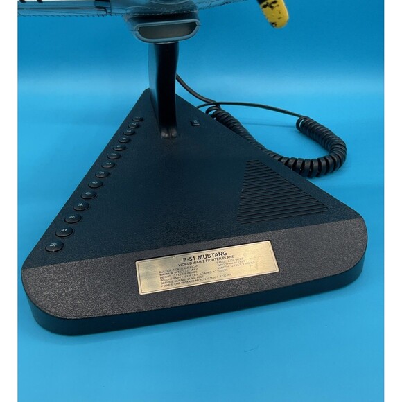 P-51 Mustang Fighter Aircraft Telephone Desk Phone Plane By Telemania - Picture 3 of 16